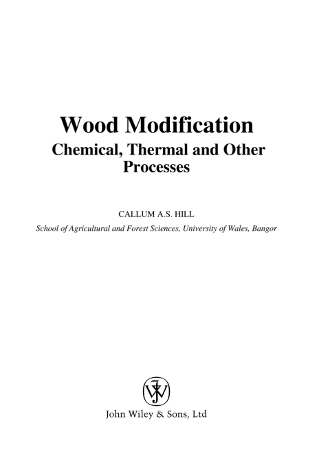 Cover image for book Wood Modification