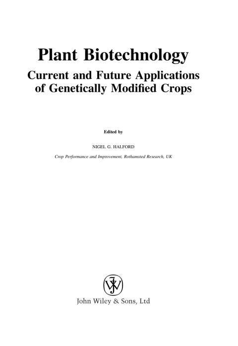 Cover image for book Plant Biotechnology