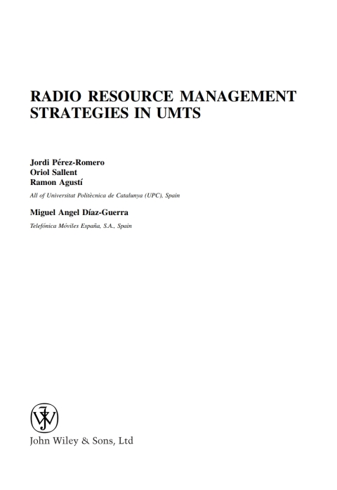 Cover image for book Radio Resource Management Strategies in UMTS
