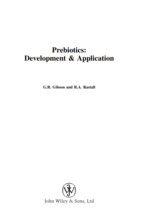 Cover image for book Prebiotics