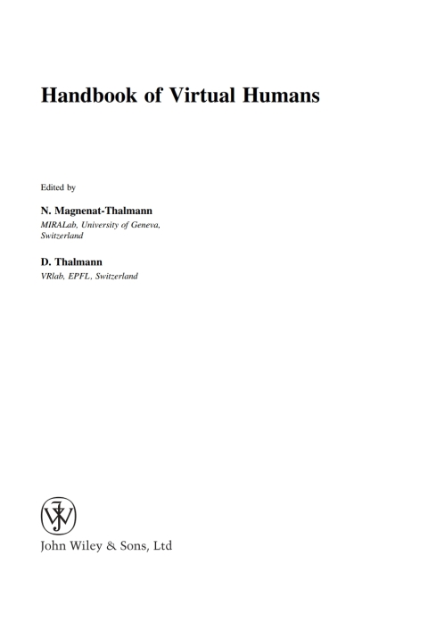 Handbook of Virtual Humans 