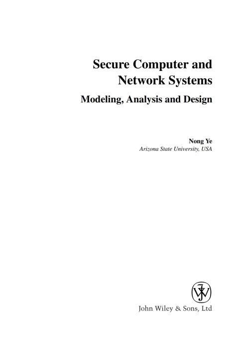 Cover image for book Secure Computer and Network Systems