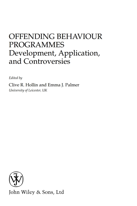 Offending Behaviour Programmes 