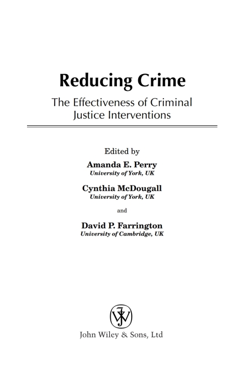 Reducing Crime 