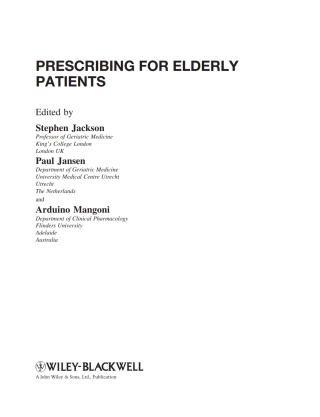 Prescribing for Elderly Patients