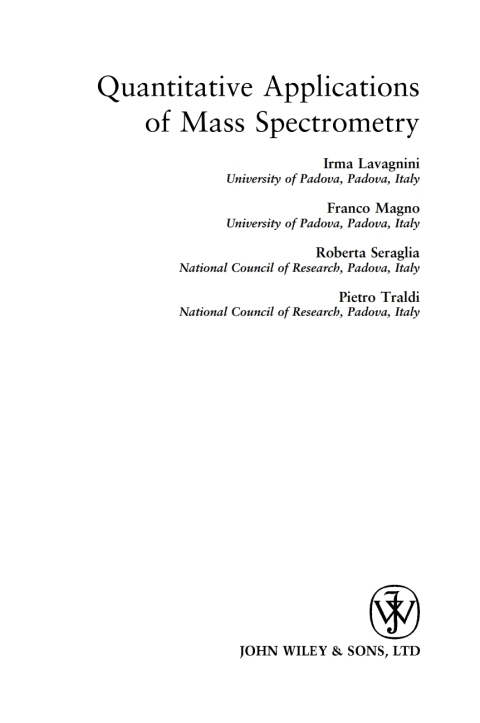 Cover image for book Quantitative Applications of Mass Spectrometry