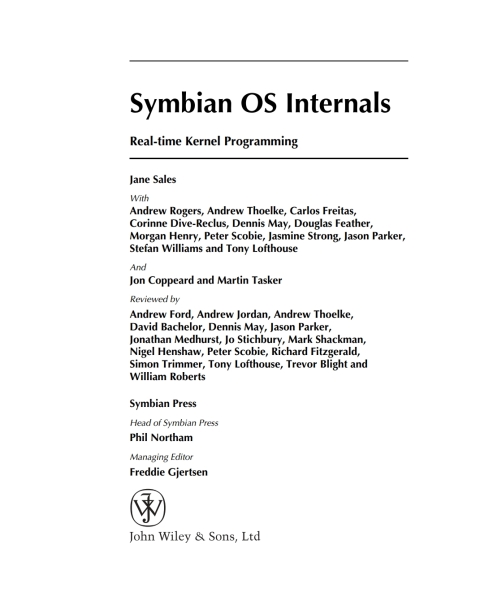 Cover image for book Symbian OS Internals