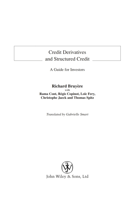 Cover image for book Credit Derivatives and Structured Credit: A Guide for Investors