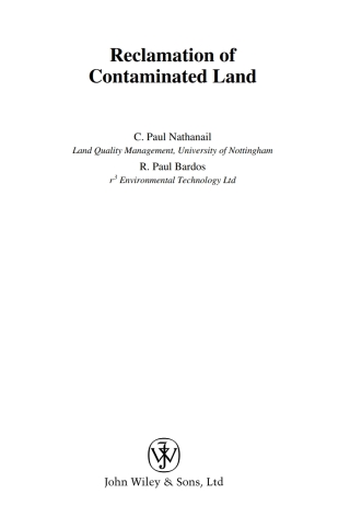 Reclamation of Contaminated Land