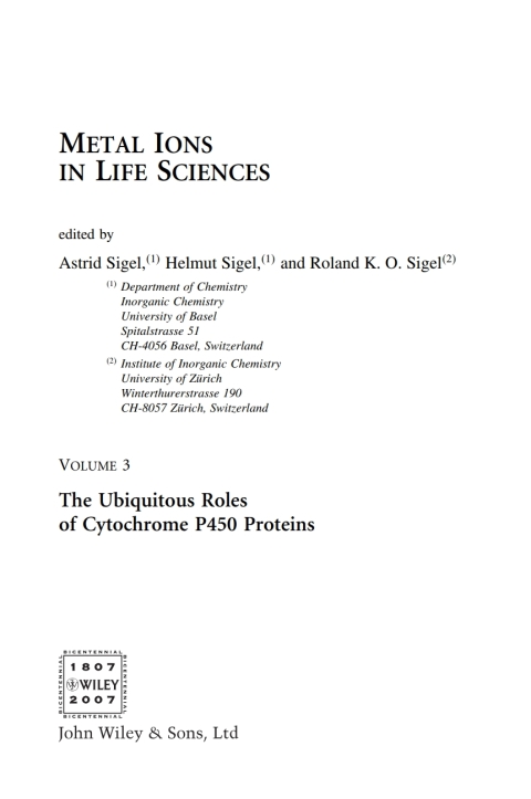 Cover image for book The Ubiquitous Roles of Cytochrome P450 Proteins