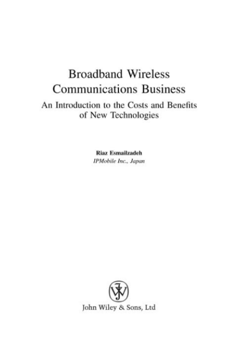 Cover image for book Broadband Wireless Communications Business
