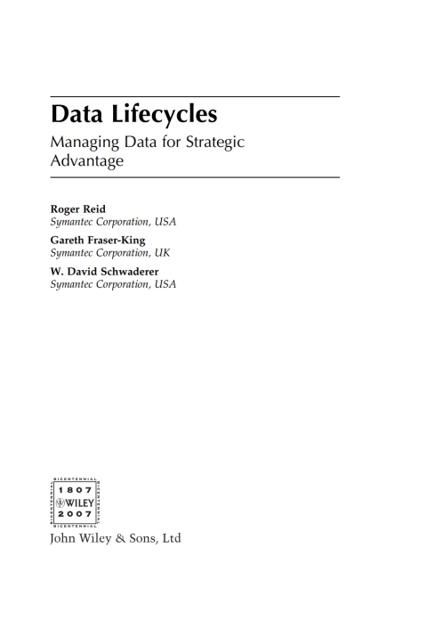 Cover image for book Data Lifecycles