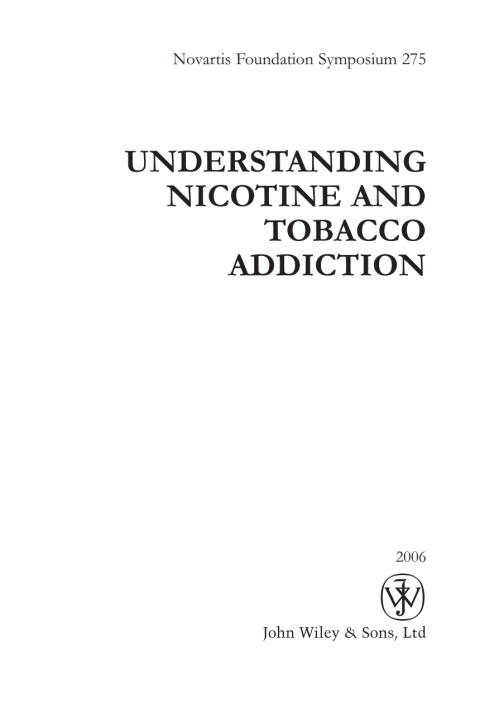 Cover image for book Understanding Nicotine and Tobacco Addiction