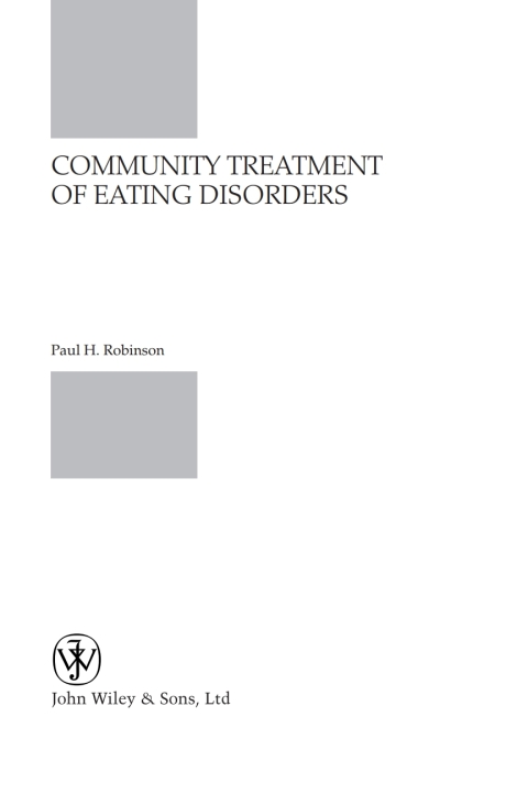 Cover image for book Community Treatment of Eating Disorders