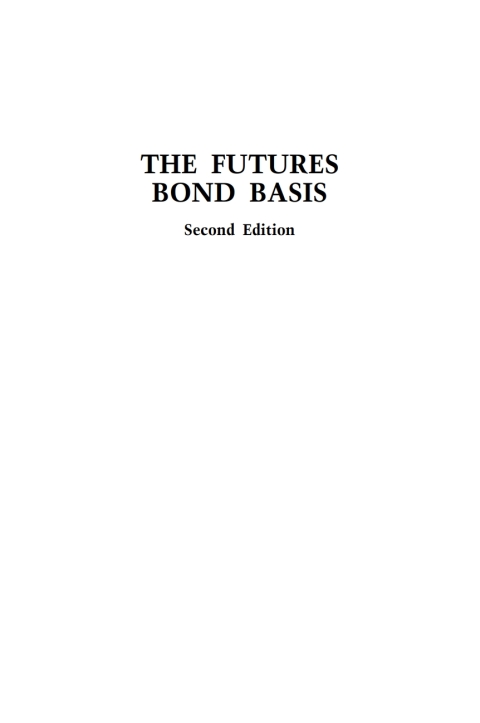 Cover image for book The Futures Bond Basis