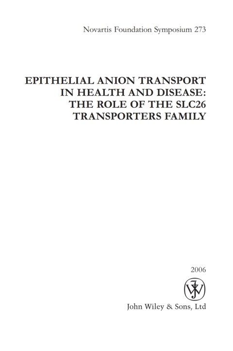 Epithelial Anion Transport in Health and Disease: The Role of the SLC26 Transporters Family 