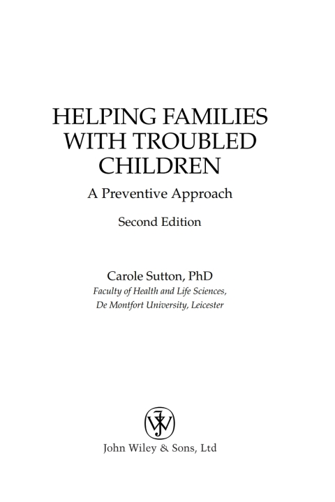 Cover image for book Helping Families with Troubled Children