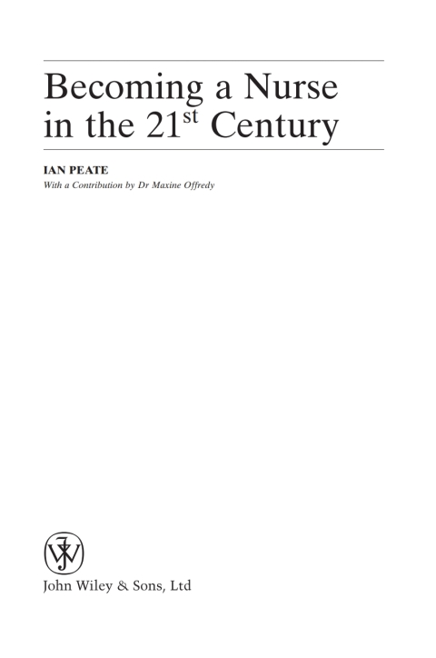 Cover image for book Becoming a Nurse in the 21st Century