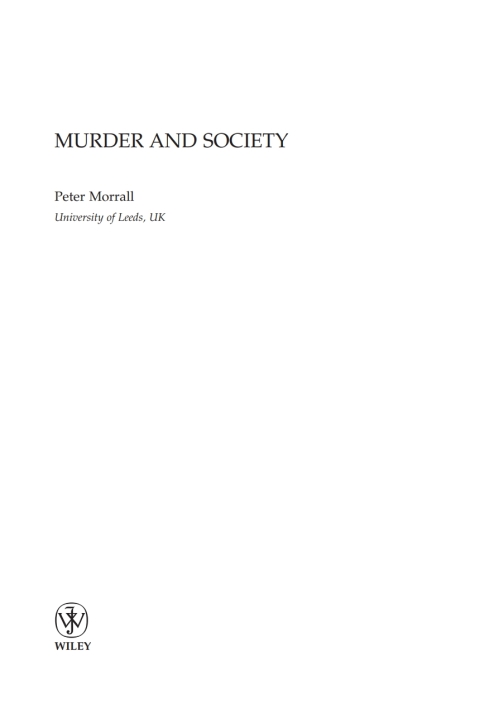 Cover image for book Murder and Society
