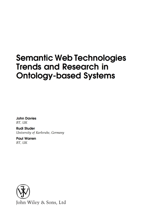 Semantic Web Technologies 