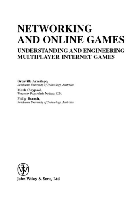 Cover image for book Networking and Online Games