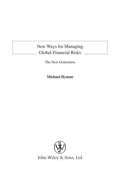 Cover image for book New Ways for Managing Global Financial Risks