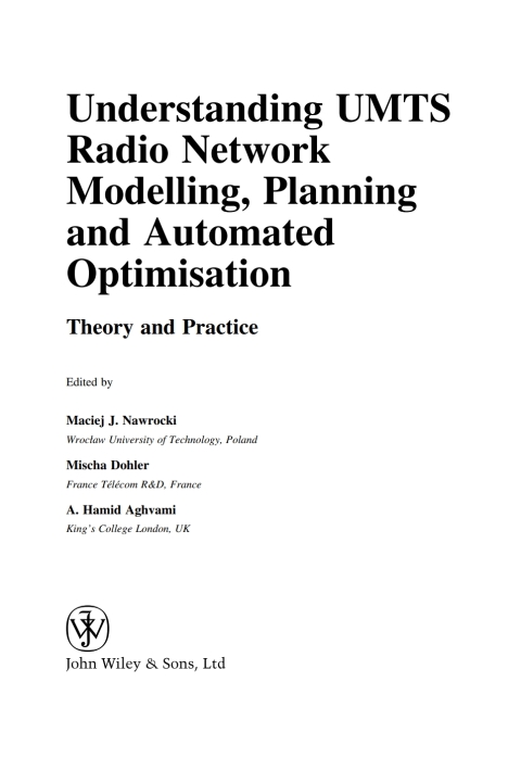 Cover image for book Understanding UMTS Radio Network Modelling, Planning and Automated Optimisation