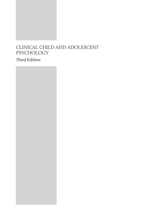 Cover image for book Clinical Child and Adolescent Psychology
