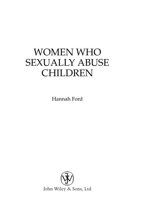Cover image for book Women Who Sexually Abuse Children