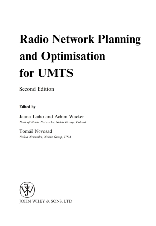 Radio Network Planning and Optimisation for UMTS