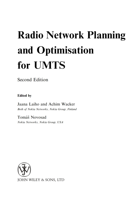 Cover image for book Radio Network Planning and Optimisation for UMTS