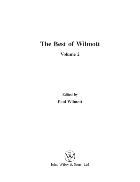 Cover image for book The Best of Wilmott 2