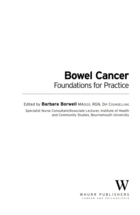 Cover image for book Bowel Cancer