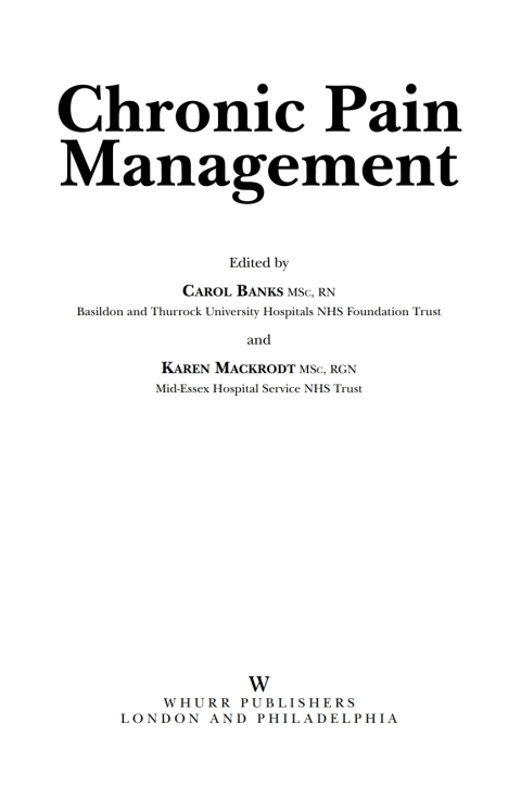 Cover image for book Chronic Pain Management