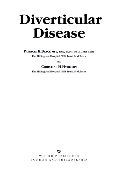 Cover image for book Diverticular Disease