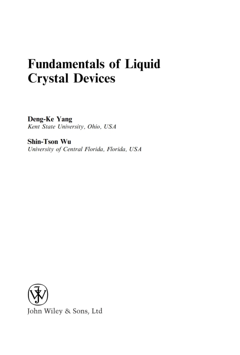 Fundamentals of Liquid Crystal Devices 