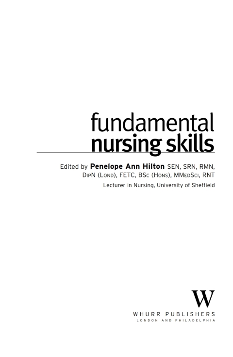 Cover image for book Fundamental Nursing Skills