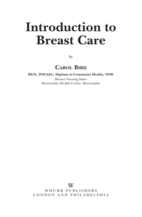 Cover image for book Introduction to Breast Care