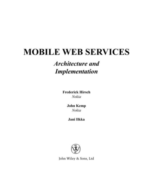 Cover image for book Mobile Web Services