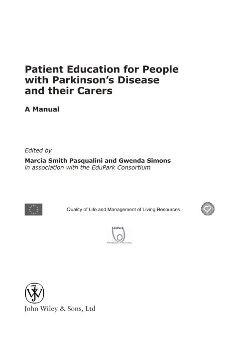 Cover image for book Patient Education for People with Parkinson's Disease and their Carers