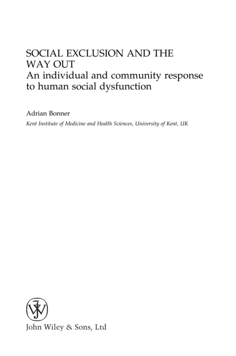 Cover image for book Social Exclusion and the Way Out