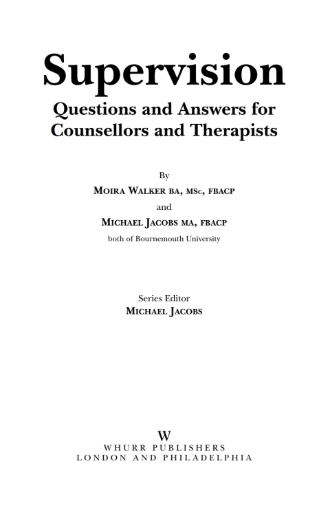 Cover image for book Supervision