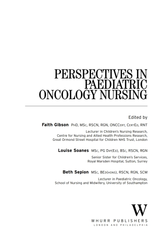 Perspectives in Paediatric Oncology Nursing