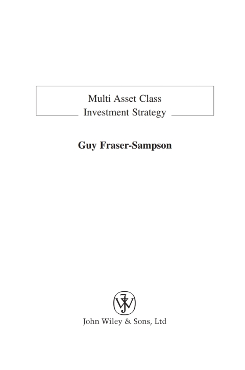 Cover image for book Multi Asset Class Investment Strategy