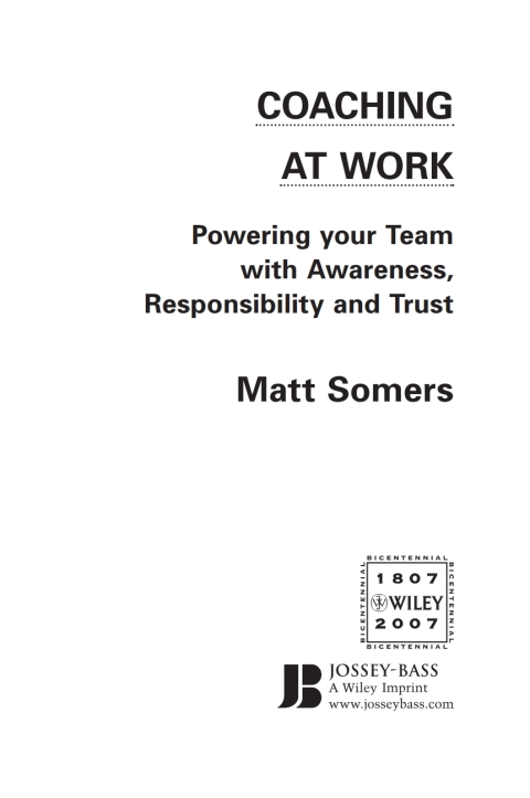 Cover image for book Coaching at Work