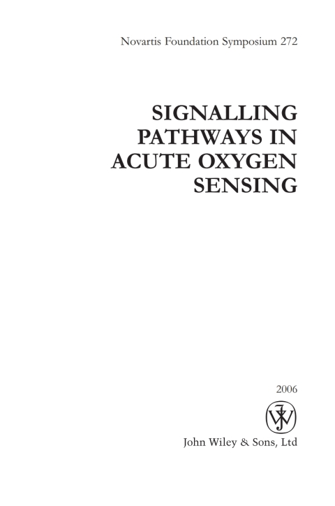 Cover image for book Signalling Pathways in Acute Oxygen Sensing