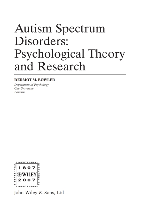 Cover image for book Autism Spectrum Disorders