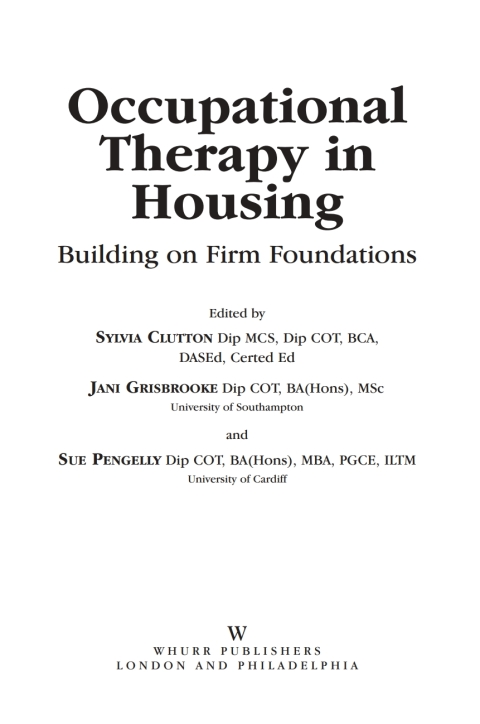 Cover image for book Occupational Therapy in Housing