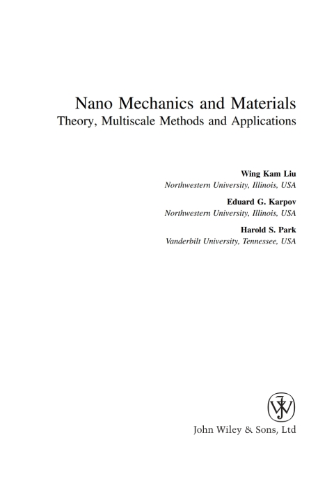 Cover image for book Nano Mechanics and Materials
