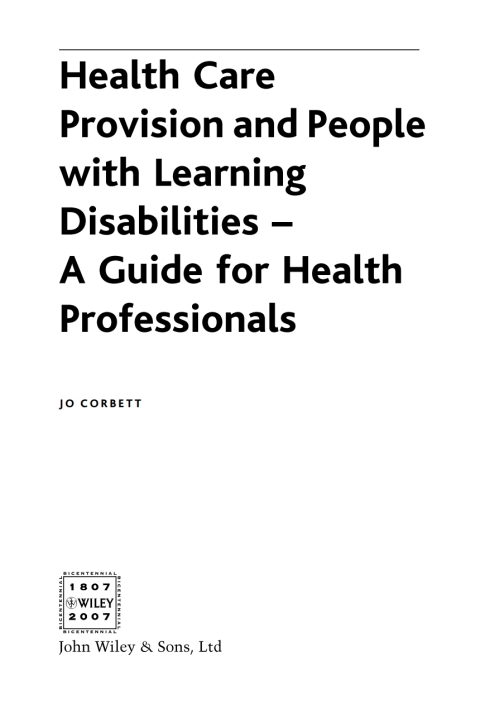Cover image for book Health Care Provision and People with Learning Disabilities